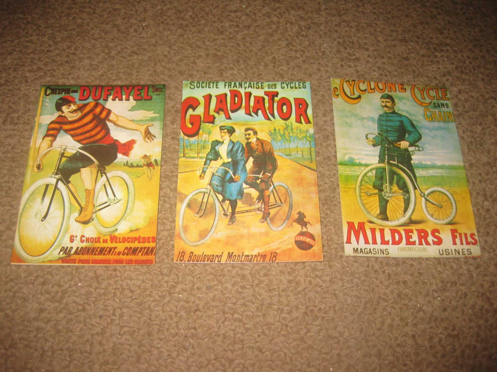 3 Calendários de "Representação de Bicicletas Vintage" Impecáveis!