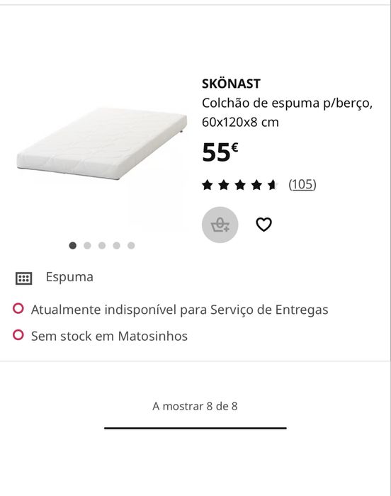 Berço IKEA com colchão
