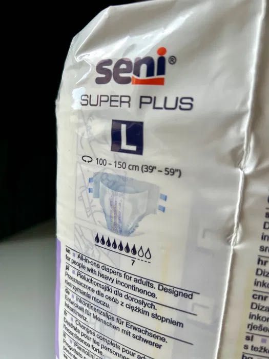 SENI SUPER PLUS r. L (10 szt.) pieluchomajtki dla dorosłych