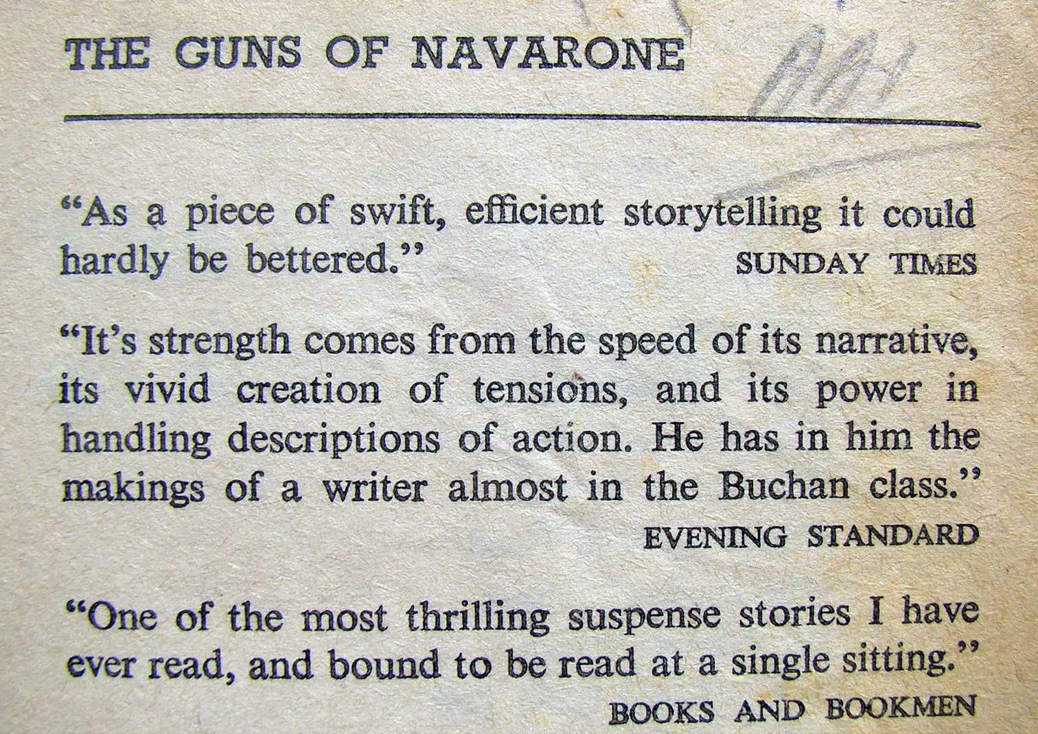 The Guns of Navarone. Alistair MacLean