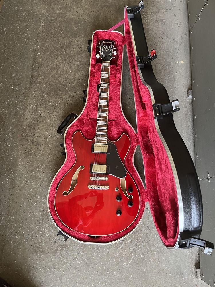 Ibanez AS73-TCD Transparent Cherry Red gitara elektryczna plus case