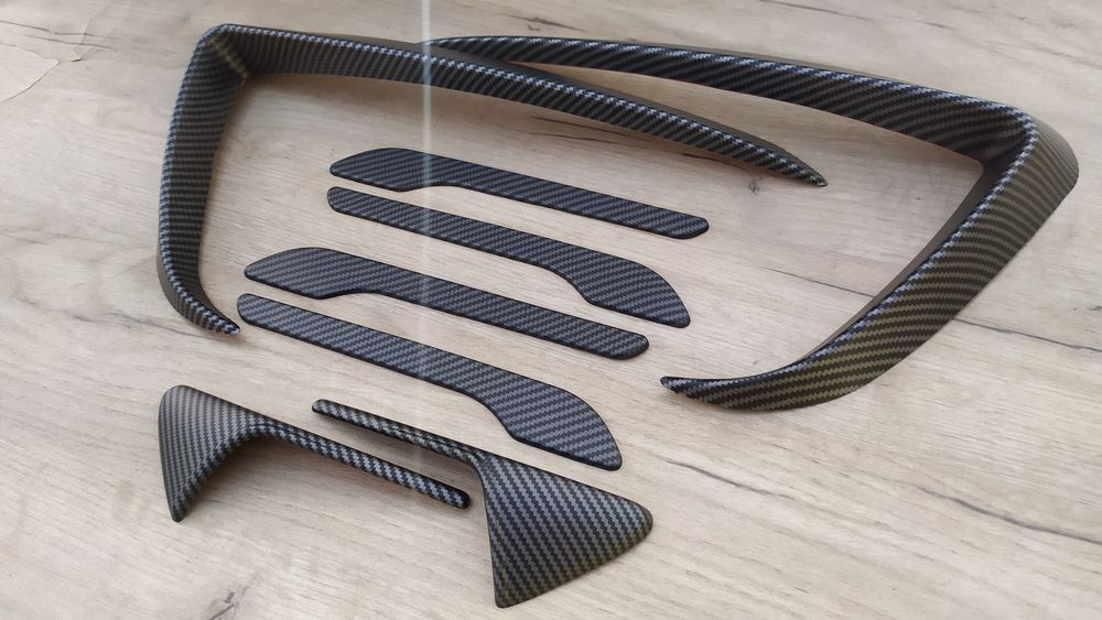 Комплект накладок Тесла модель 3, Y карбон матові тюнінг