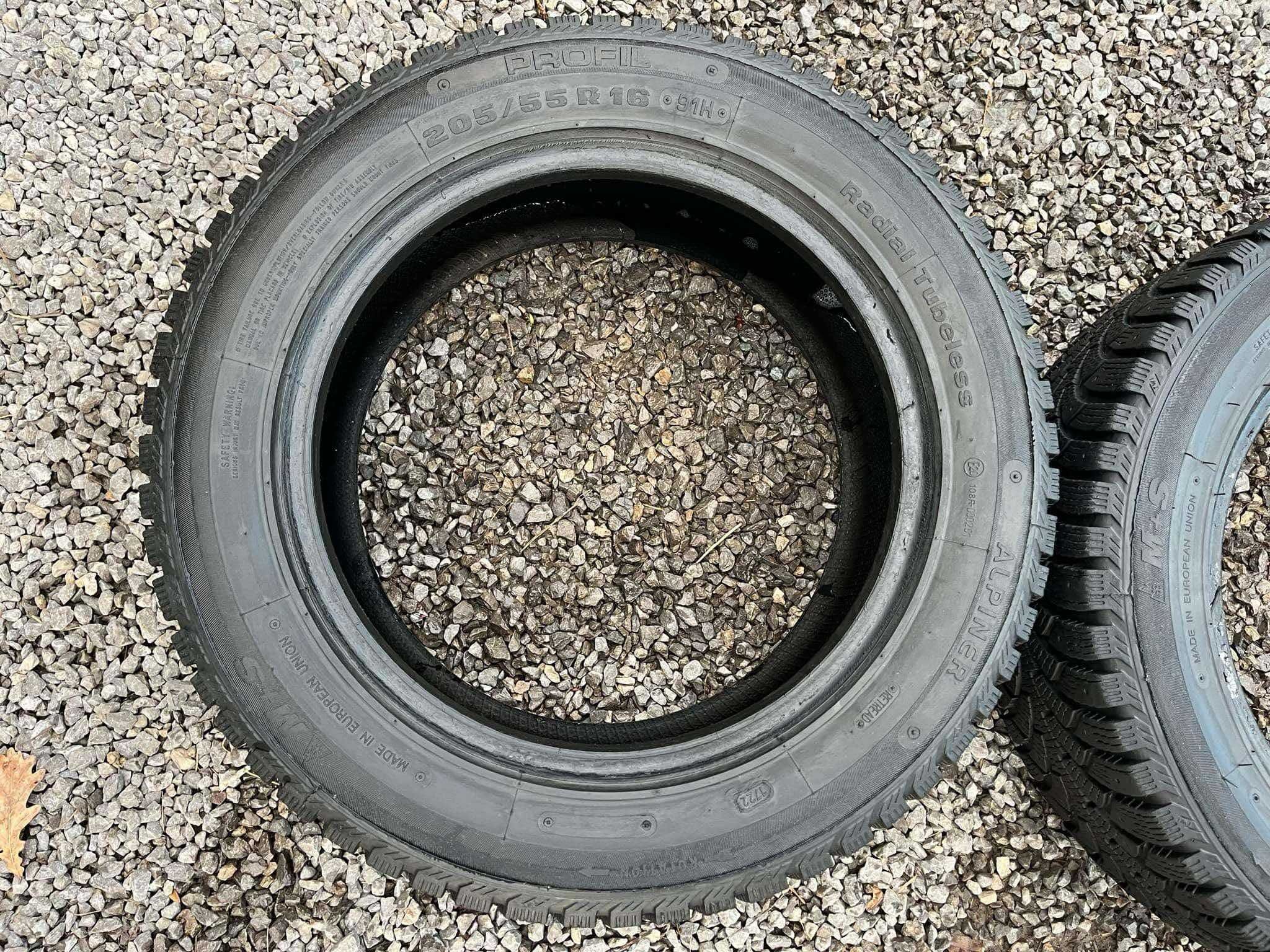 Opony 205/55R16 Profil Alpiner Zima 2sztuki 7,19mm bieżnika