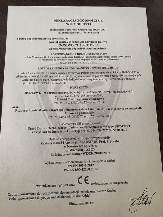 Kocioł Ogniwo Classic ds 13 kw 5 klasa dostepny  Eco design
