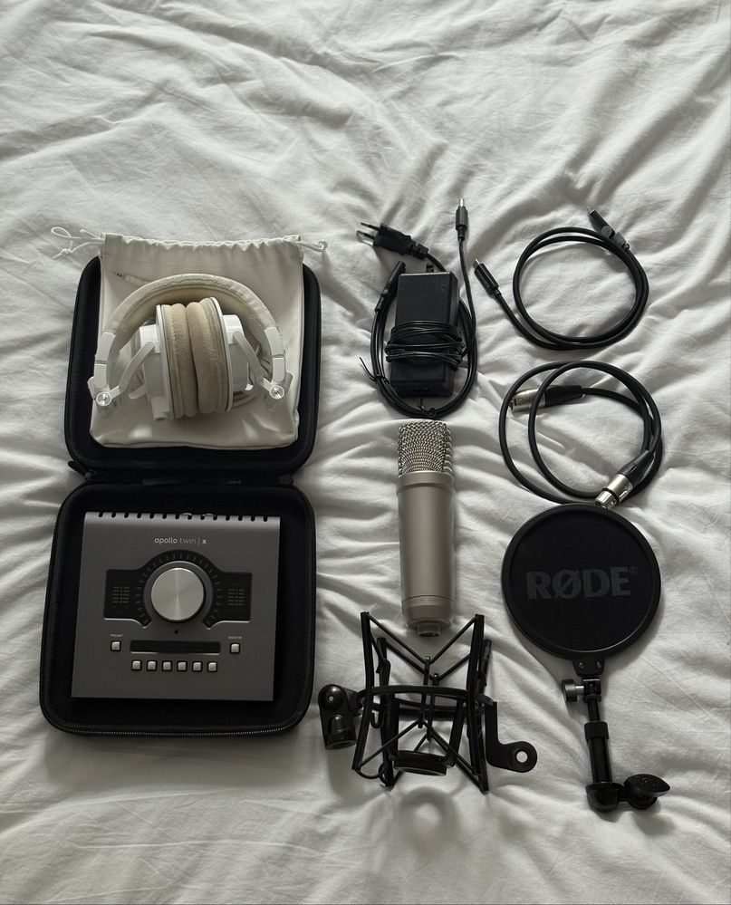 Apollo Twin X QUAD z case/USB-C | Rode NT1-A z XLR | ATH-M50x