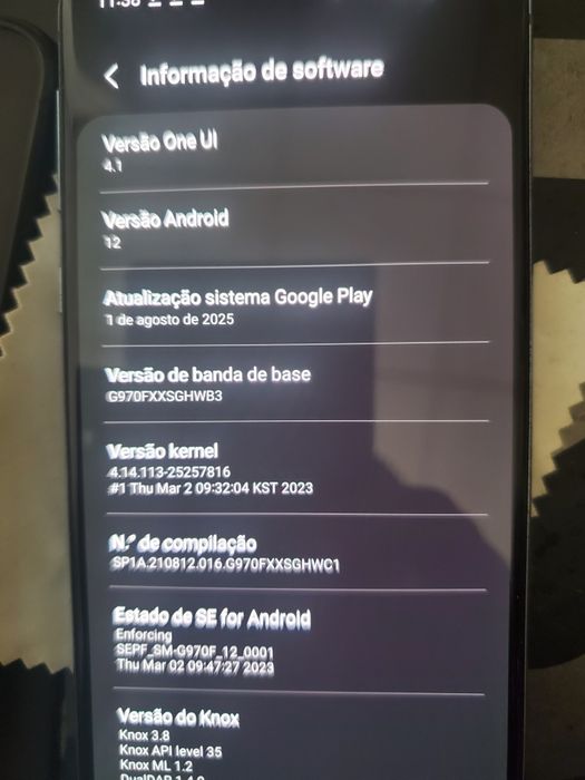 Samsung s10e modelo mais pequeno