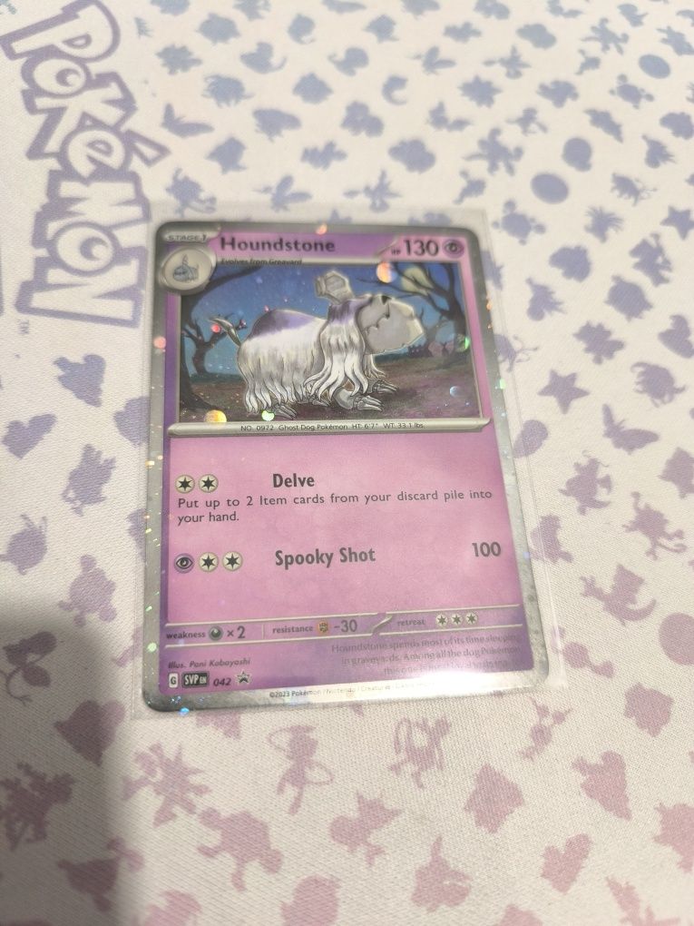 Karty pokemon Houndstone i Eevee SVP