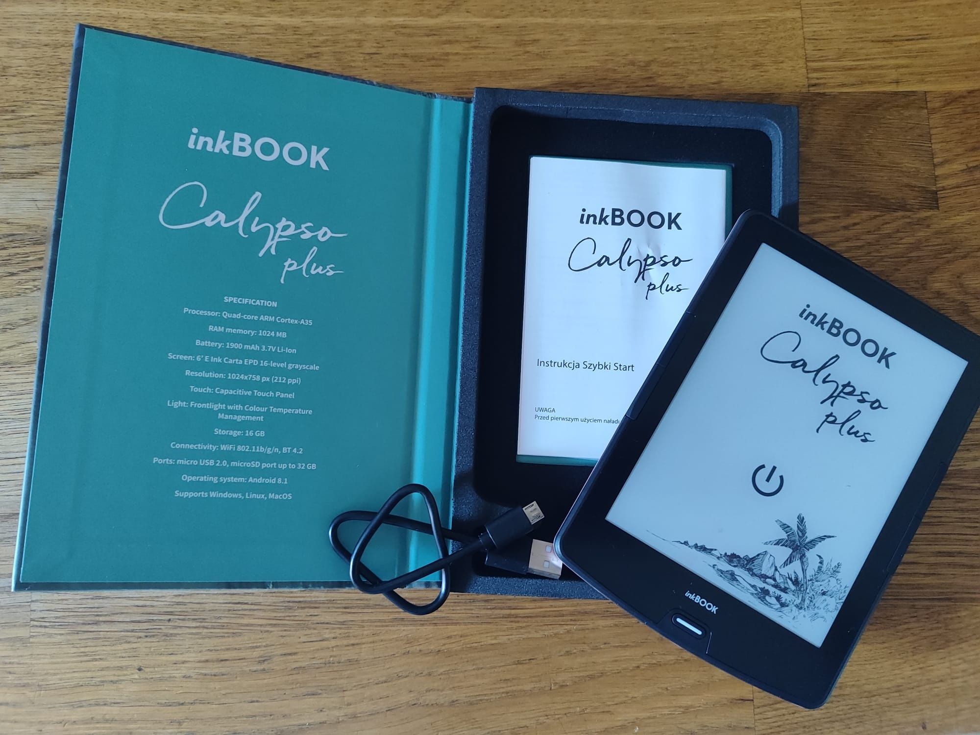 inkBOOK Calypso plus 6' jak nowy gwarancja do  11.2026