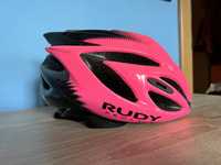 Kask rowerowy damski - Rudy Rush - rozmiar S - różowo- czarny