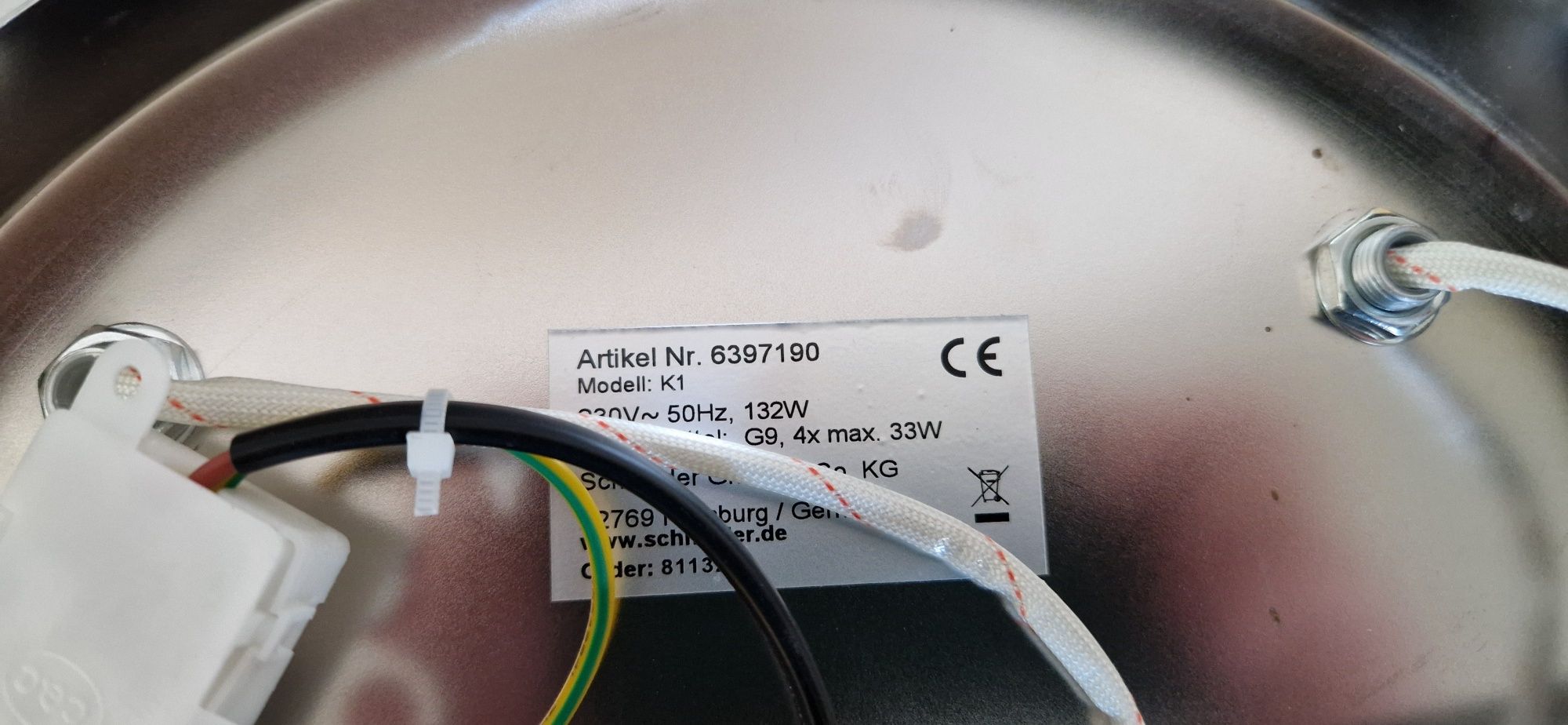 Lampa plafon Schneider kryształki Nowa