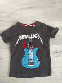 Metallica bluzka cekiny gitara H&M 104