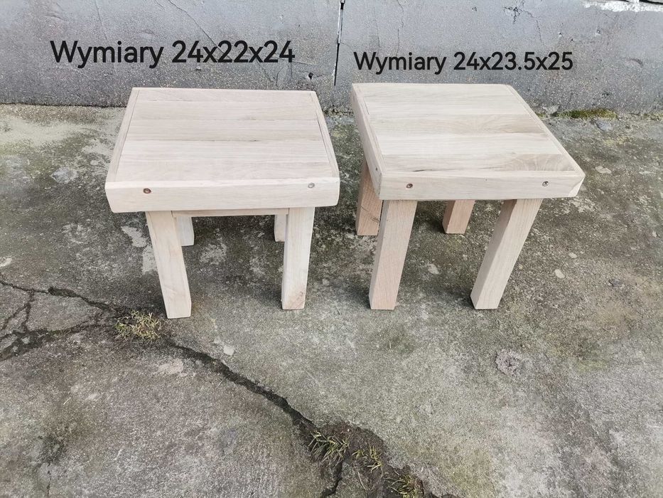 Stołeczki dębowe małe
