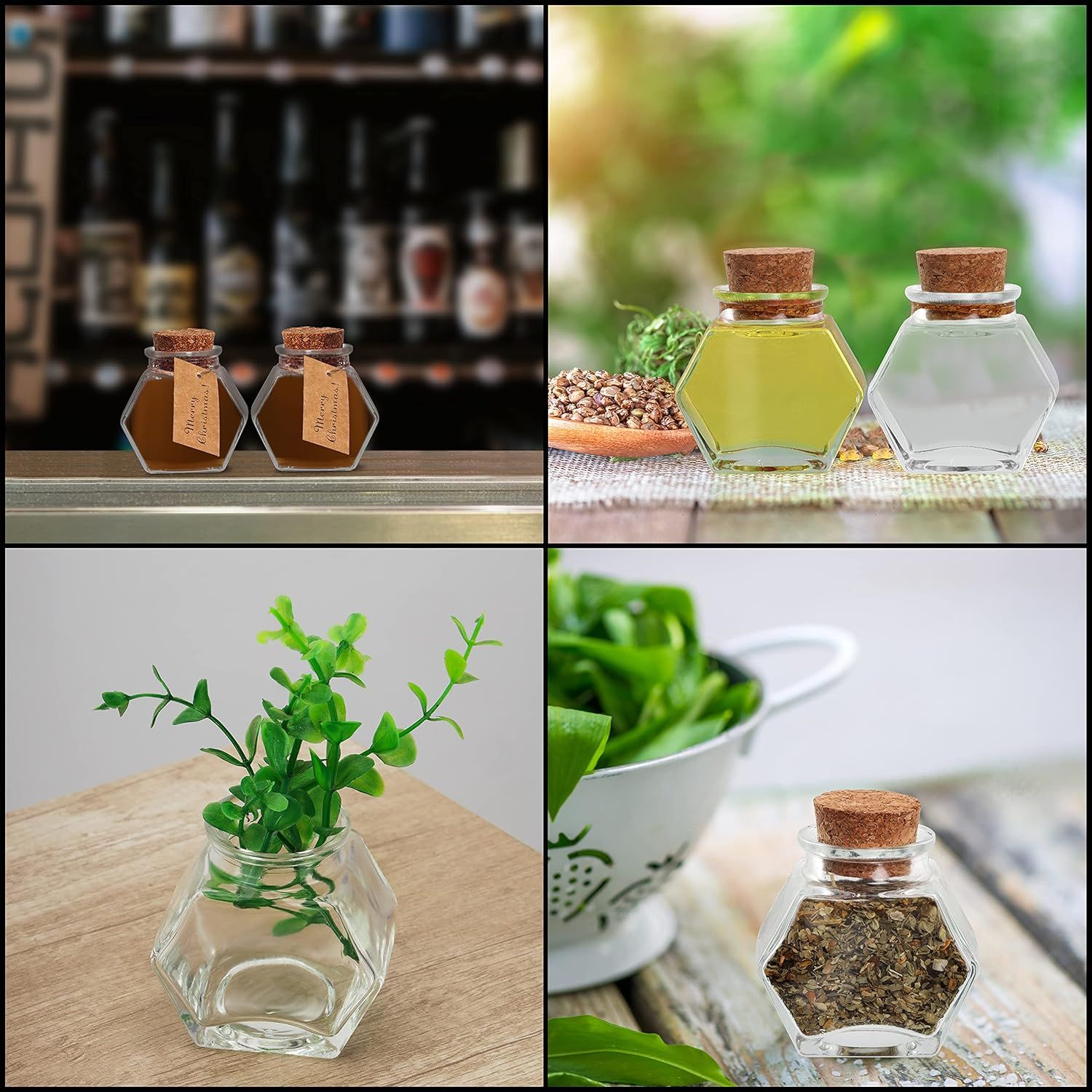 12x szklana butelki hermetyczne słoiki 50ml przyprawy alkohole