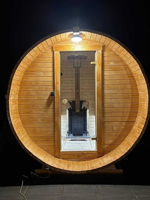 Sauna ogrodowa BECZKA mini 180 cm do montażu