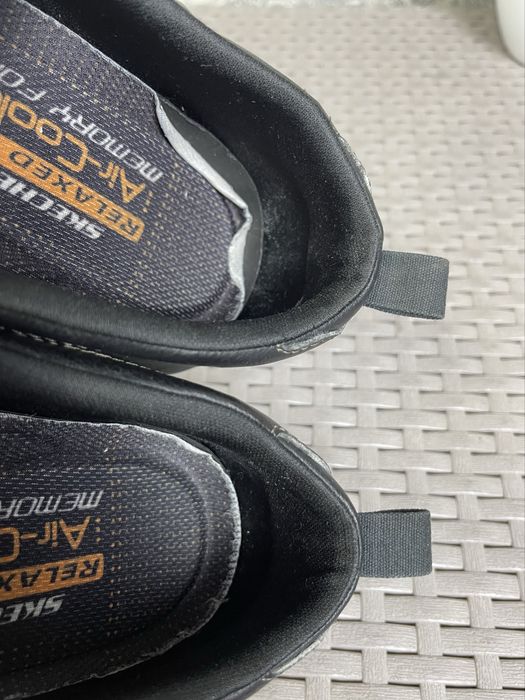 Skechers Air-cooled туфли мокасины 39 размер кожаные черные