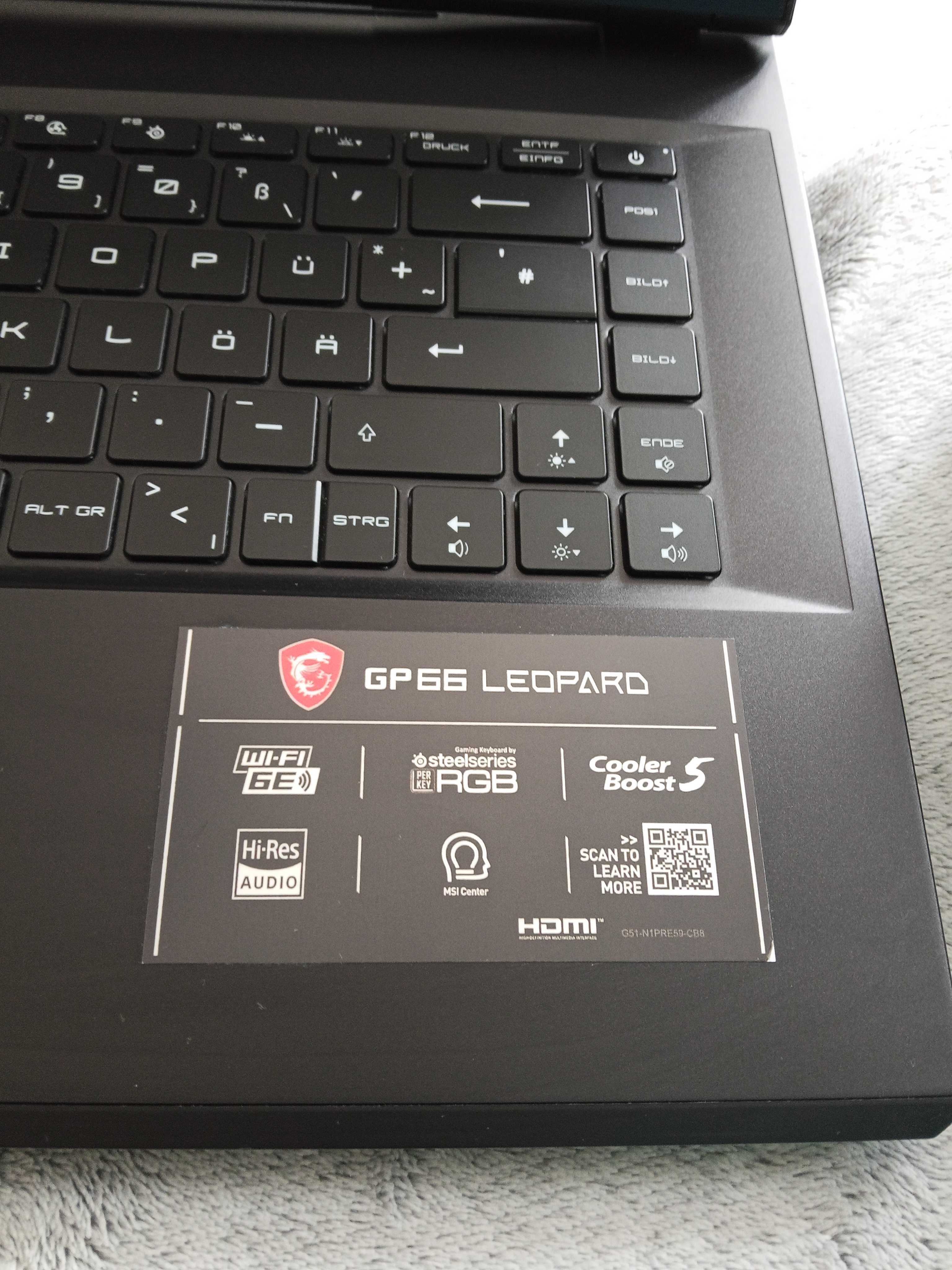 Laptop gamingowy MSI GP 66 Leopard