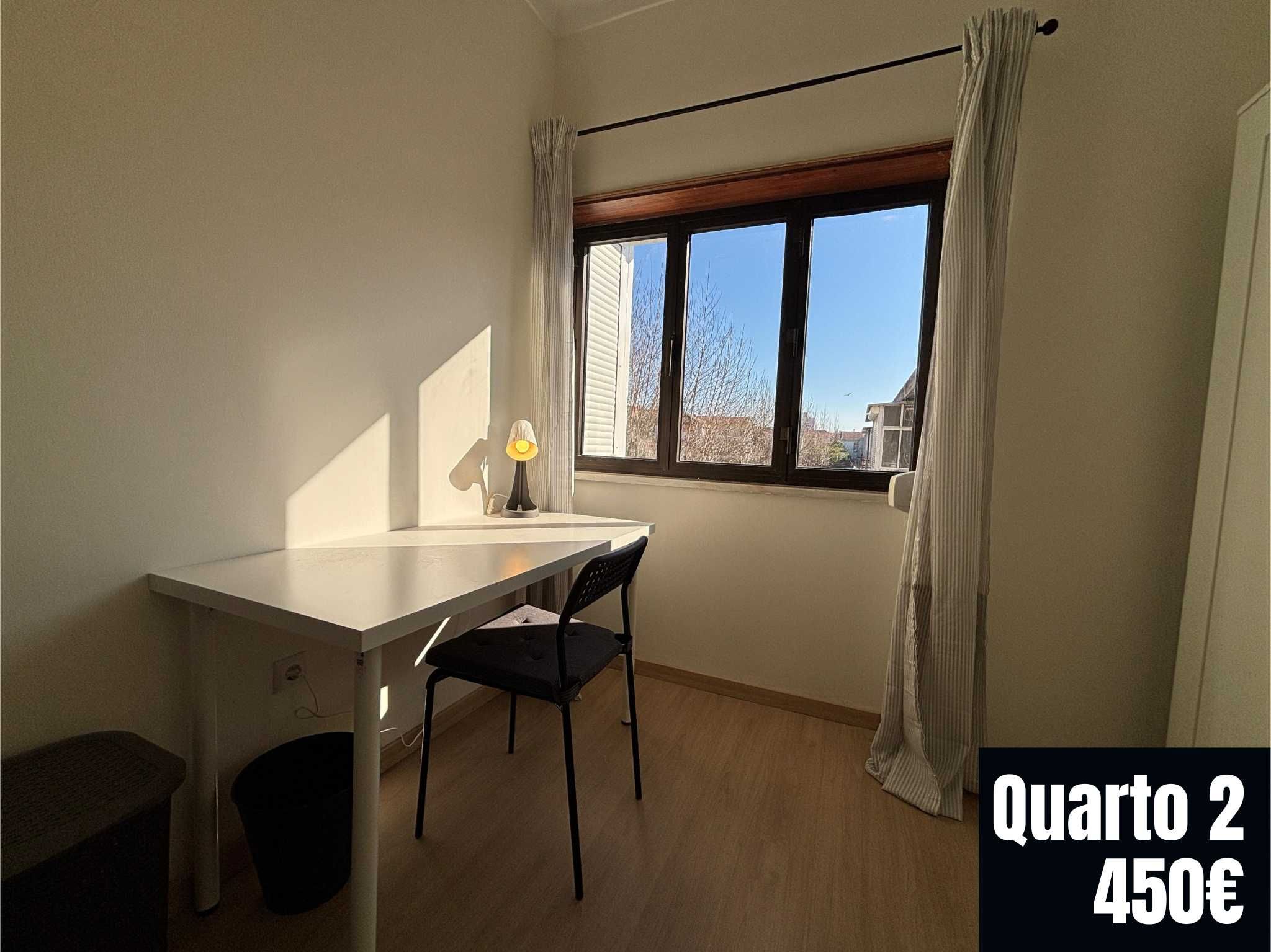 Quartos em Lavradio com contas incluídas