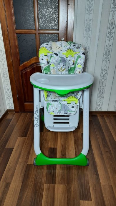 ‼️Chicco Polly 2start з НОВИМ чохлом стільчик для годування