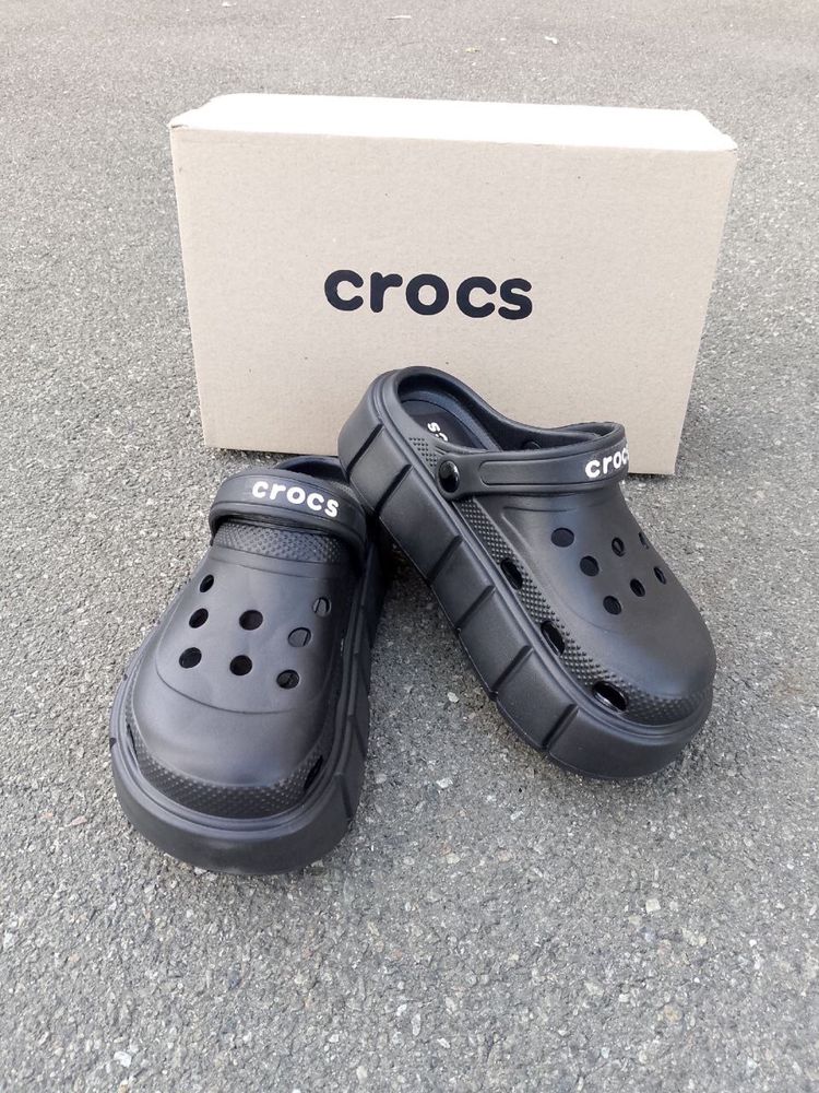 Crocs Сабо женские Черные шлепанцы кроксы пляжные тапочки Новинка!