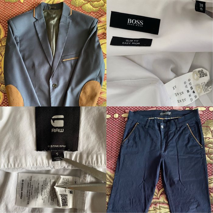 Класичний чоловічий костюм Hugo Boss\G-Star Raw +2 Сорочки+Жилет (S-M)