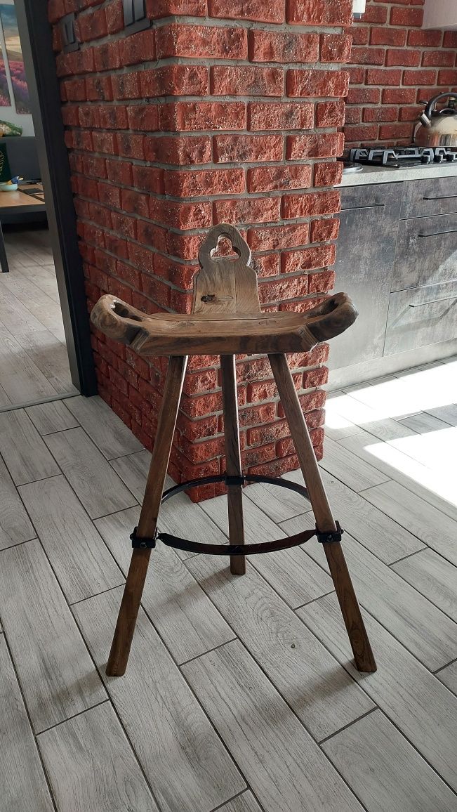 Hokery z litego drewna inne nietuzinkowe piękne styl Retro Loft