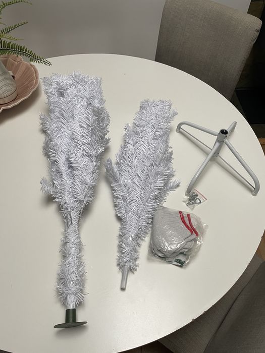 Árvore de natal artificial branca 120cm