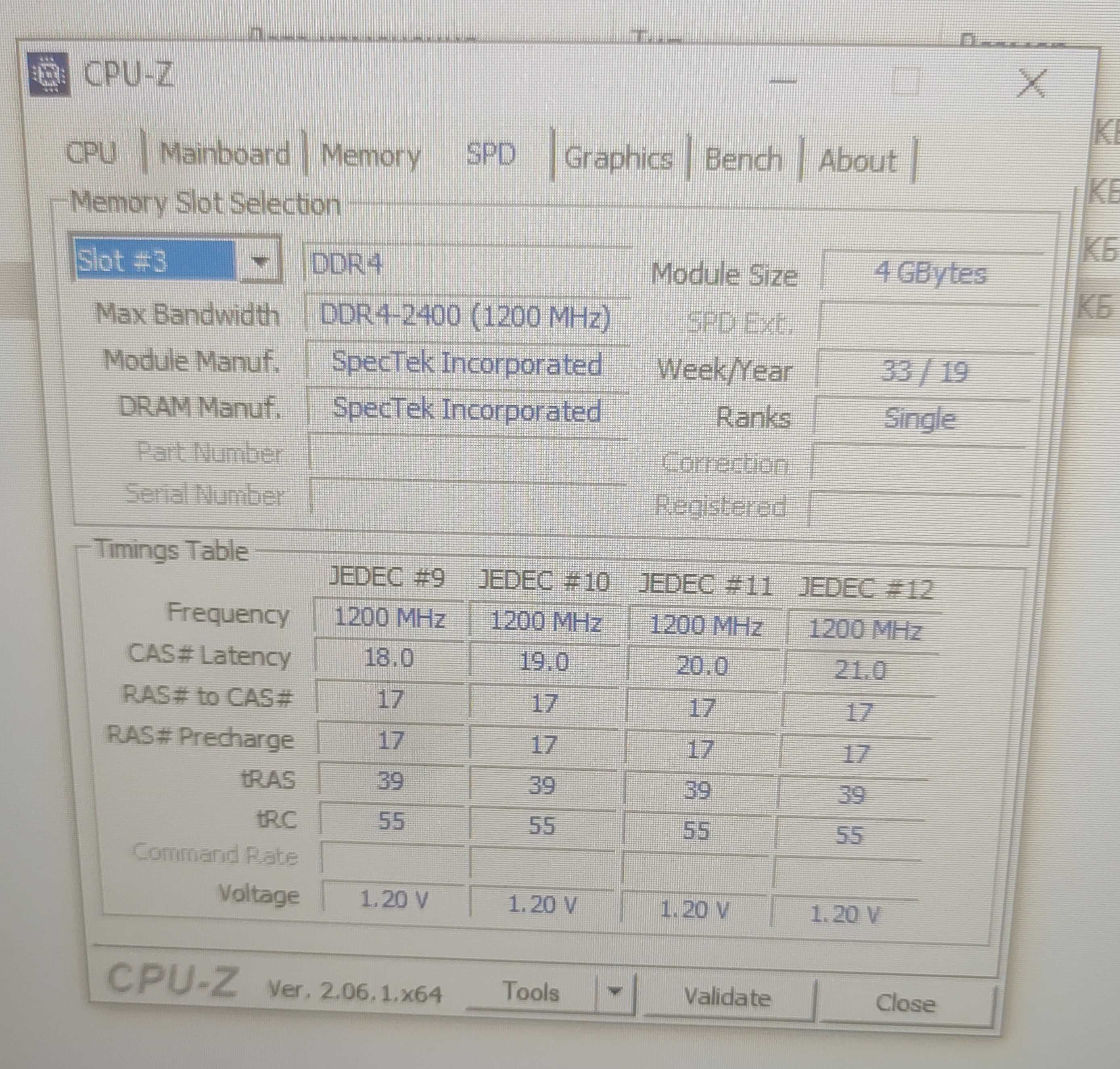 4Gb DDR4 2400MHz