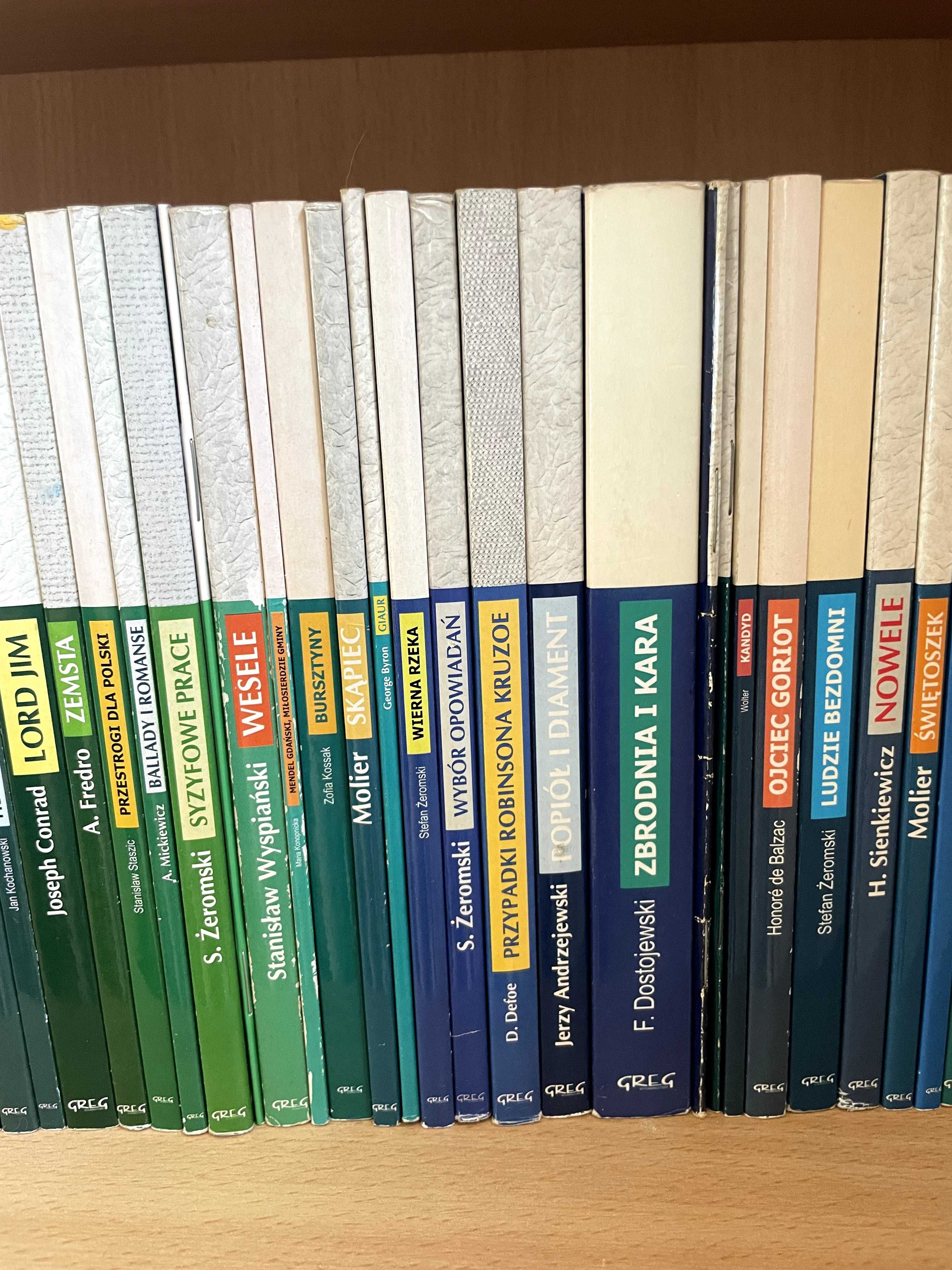 Kolekcja Lektury GREG 107 książek lektur szkoła średnia biblioteka