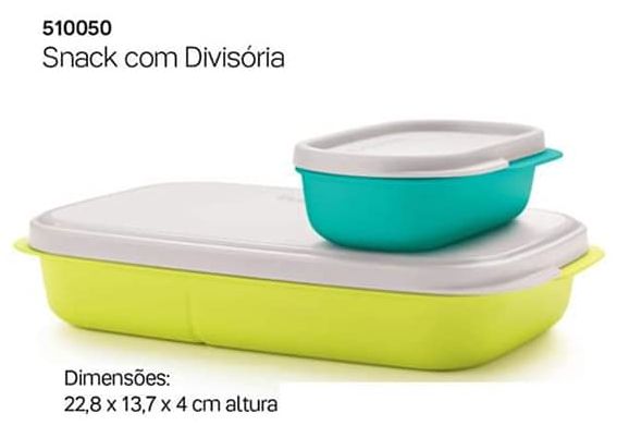 Snack com Divisórias + Caixa Sobremesa Tupperware