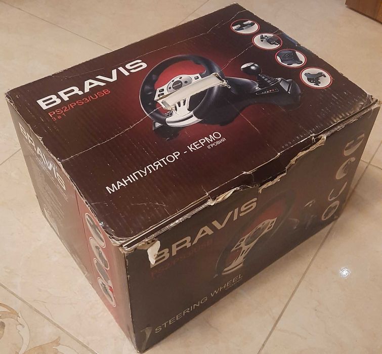 Руль ігровий Bravis (комплект)
