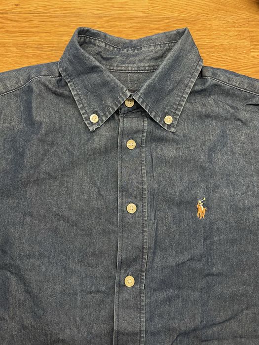 Koszula Ralph Lauren jeans dżinsowa jeansowa niebieska męska