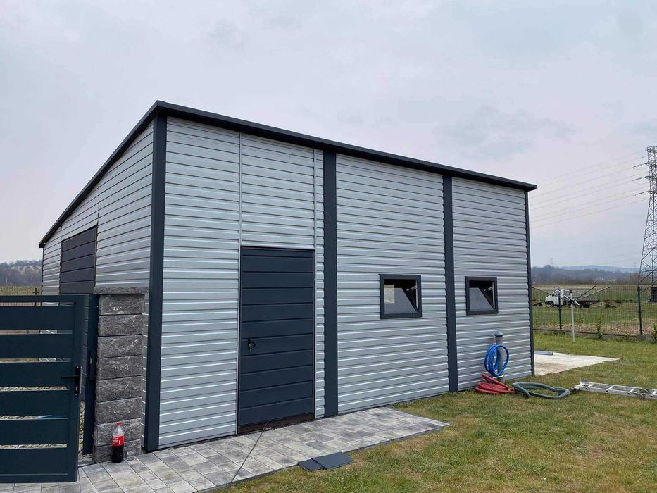 Garaż blaszany 7x7 Solidne konstrukcje  Hale Wiaty Magazyn raty Tanio