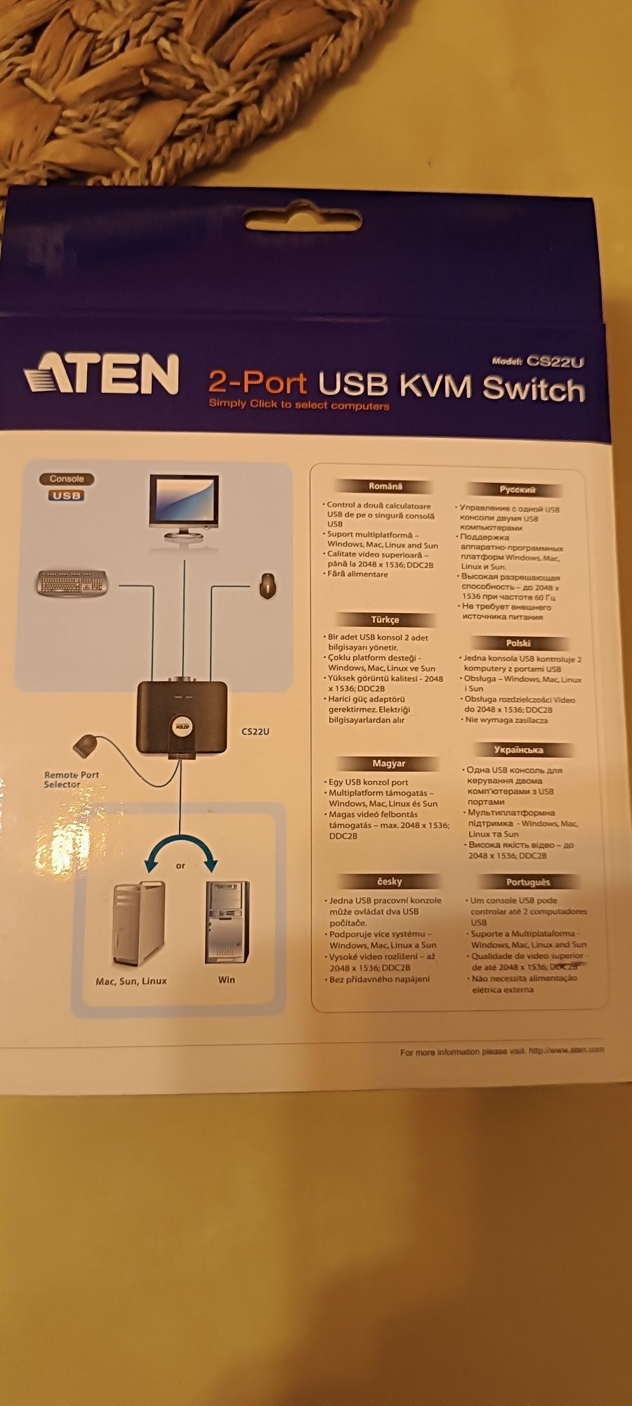 2-port USB KVM Switch