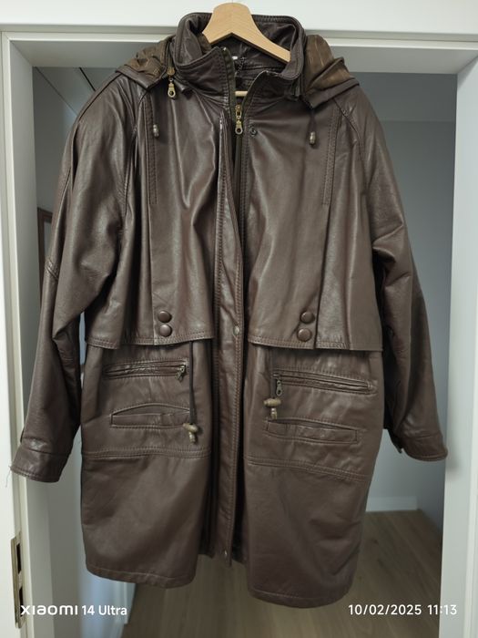 Kurtka skórzana z podszewką - Rozmiar XL