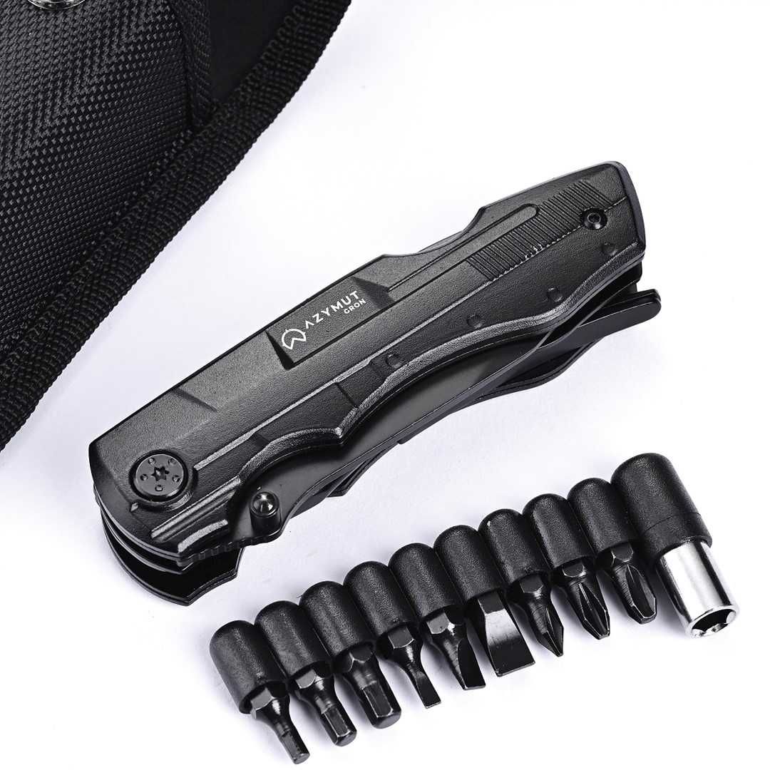 Multitool AZYMUT Gron  11 narzędzi + 9 bitów + kabura