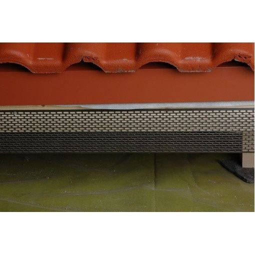 Карнизна вентиляційна стрічка чорний 100мм х 5м.п. решітка звису захис