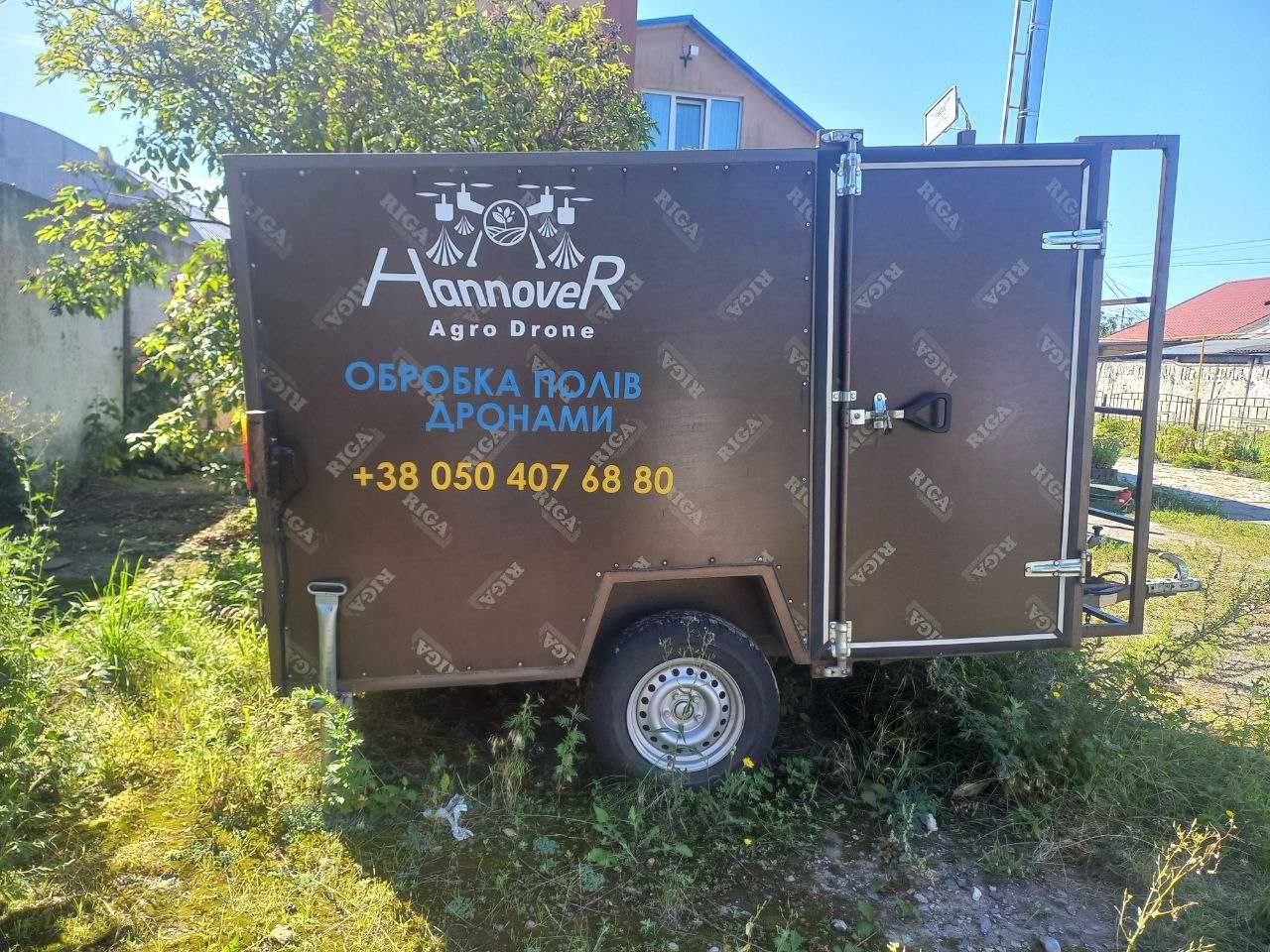 Причіп для дронів, генераторів, мотоциклів (фургон). одноосний