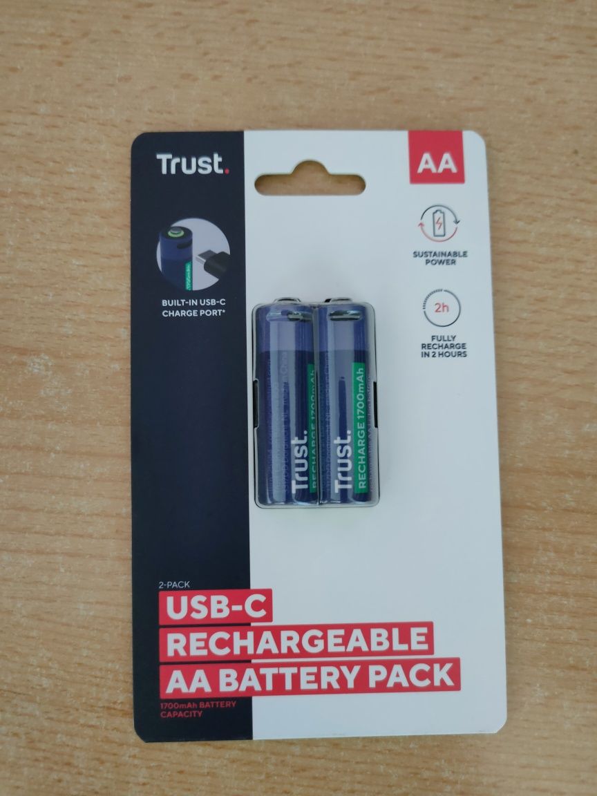 Akumulatorki USB-C AA 1700 mAh TRUST (2 szt.)