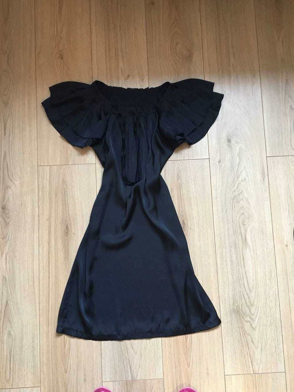 Легке літнє чорне плаття (сукня) S-M