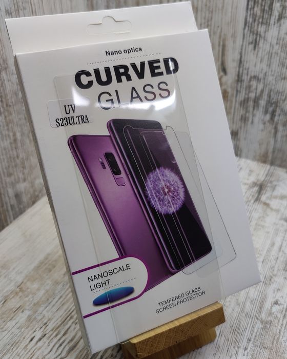 Стекло на Samsung S23 Ultra/ S22 Ultra УФ клей. Сканер работает. Скло