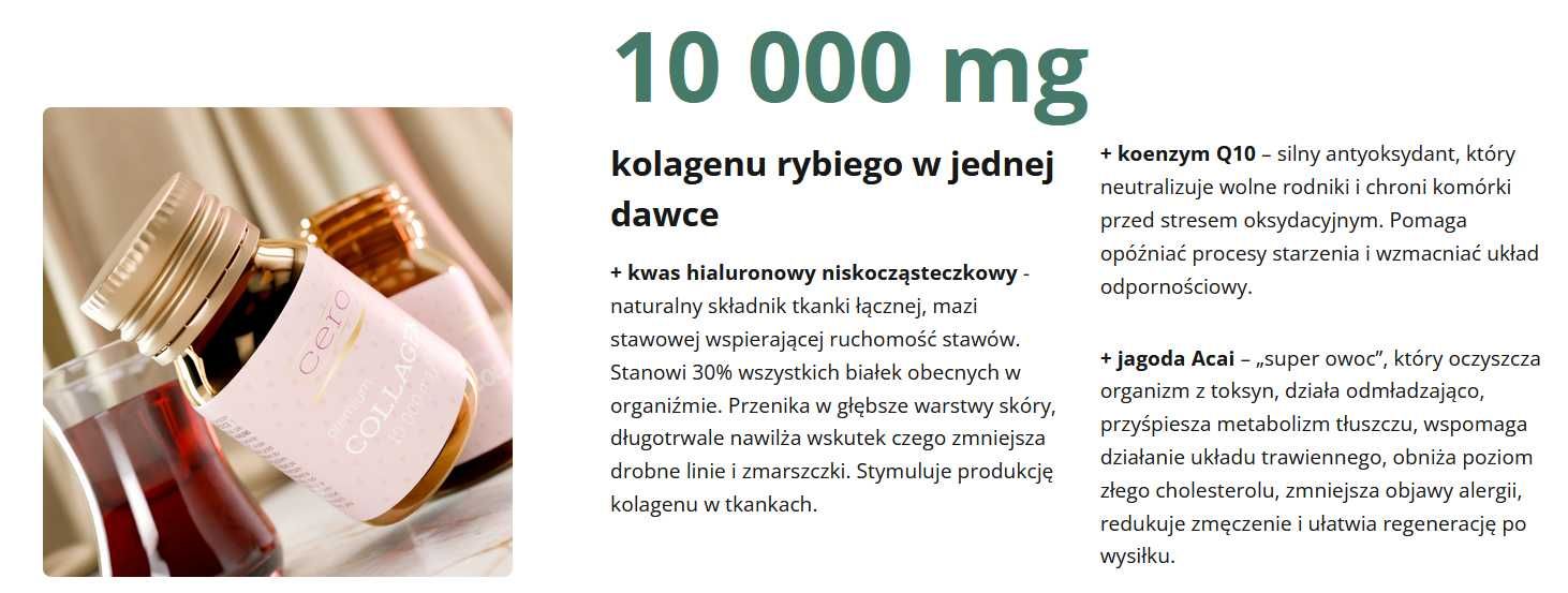 CERO Collagen Rybi 10000 mg Kolagen Morski Drink Szot Wyjątkowy Smak