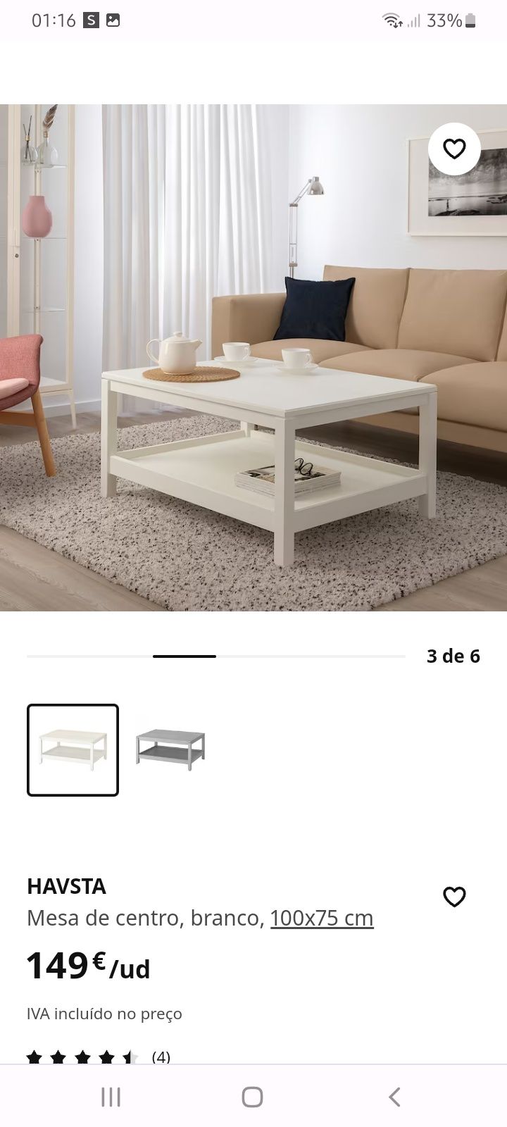 Mesa HAVSTA ikea