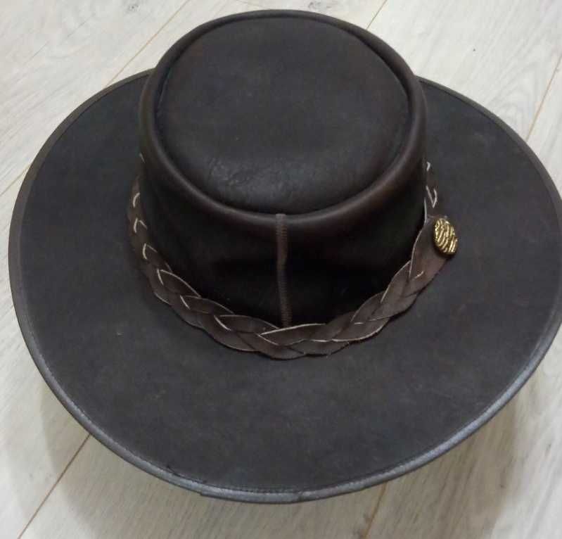 Женская ковбойская кожаная шляпа