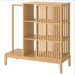 szafa otwarta z przesuwnymi drzwiami bambus Ikea Nordkisa