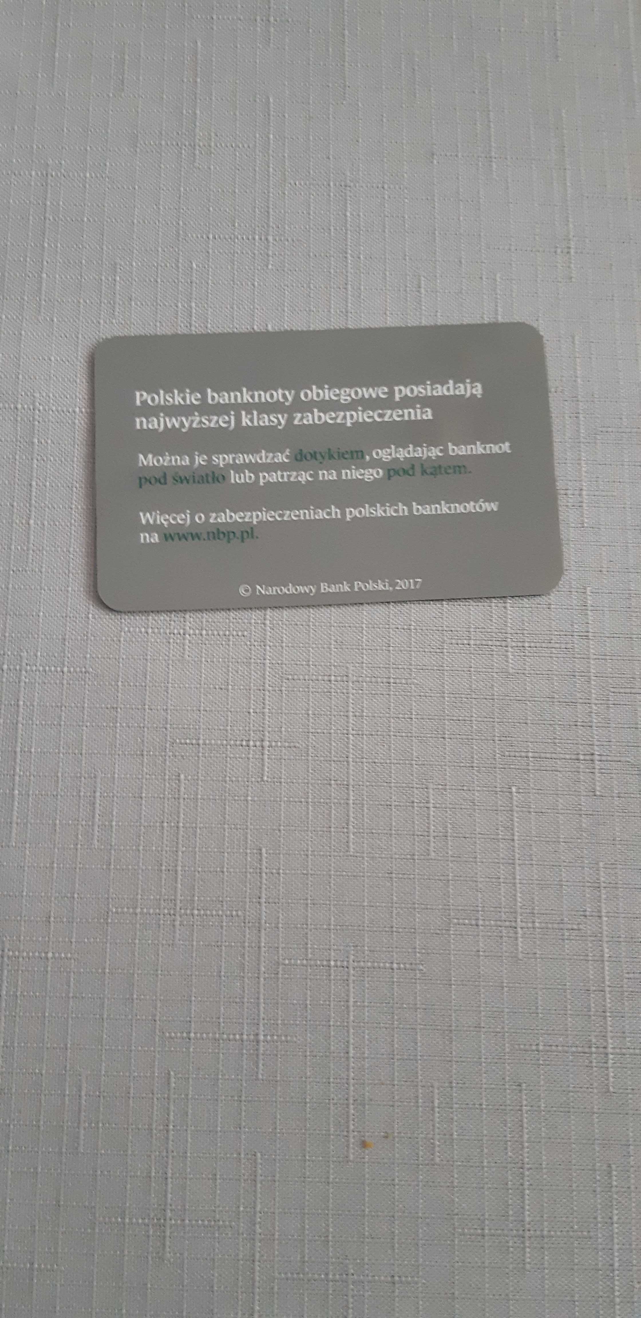 karta banknot 500 zł