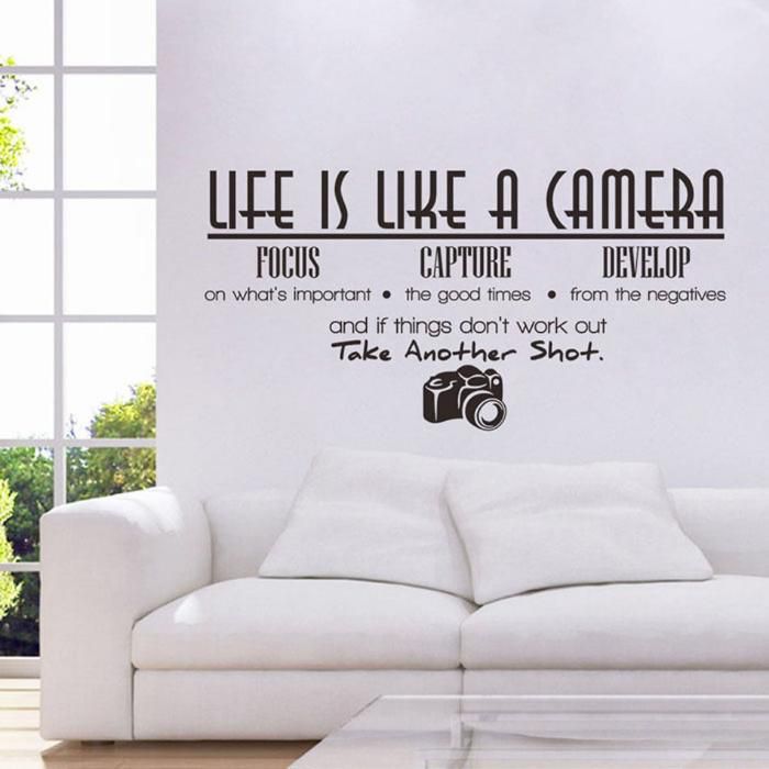 Decoração Vinil "Life is like a Camara"