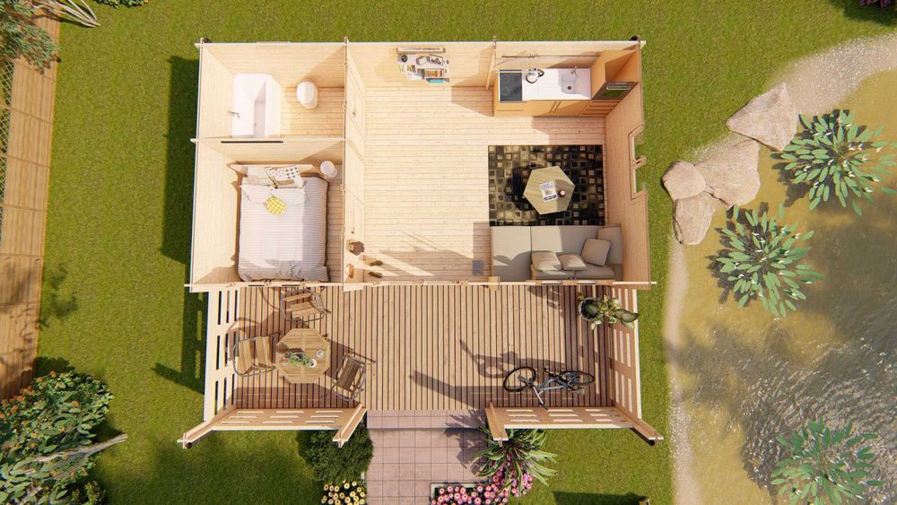 Drewniane historie- Domek Letniskowy ALMA 7,05 x 8 m2 NOWOŚĆ