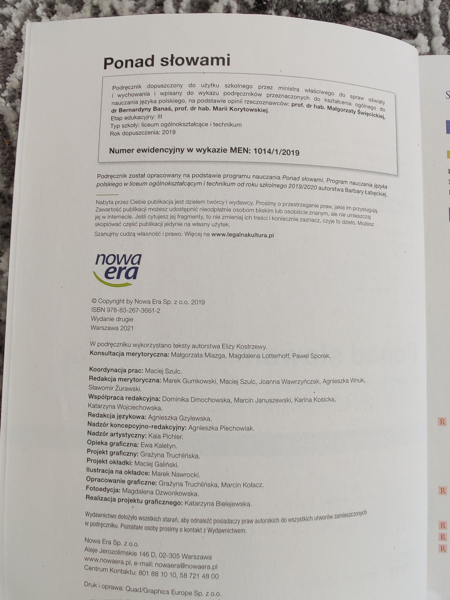 Ponad słowami 1 część 1 nowa era