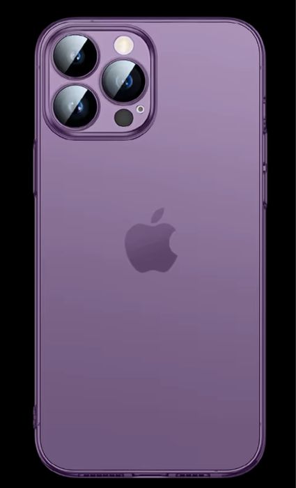 iPhone 14 Pro Max Case - Transparent Silicone Purple Dark Purple64584992611073121