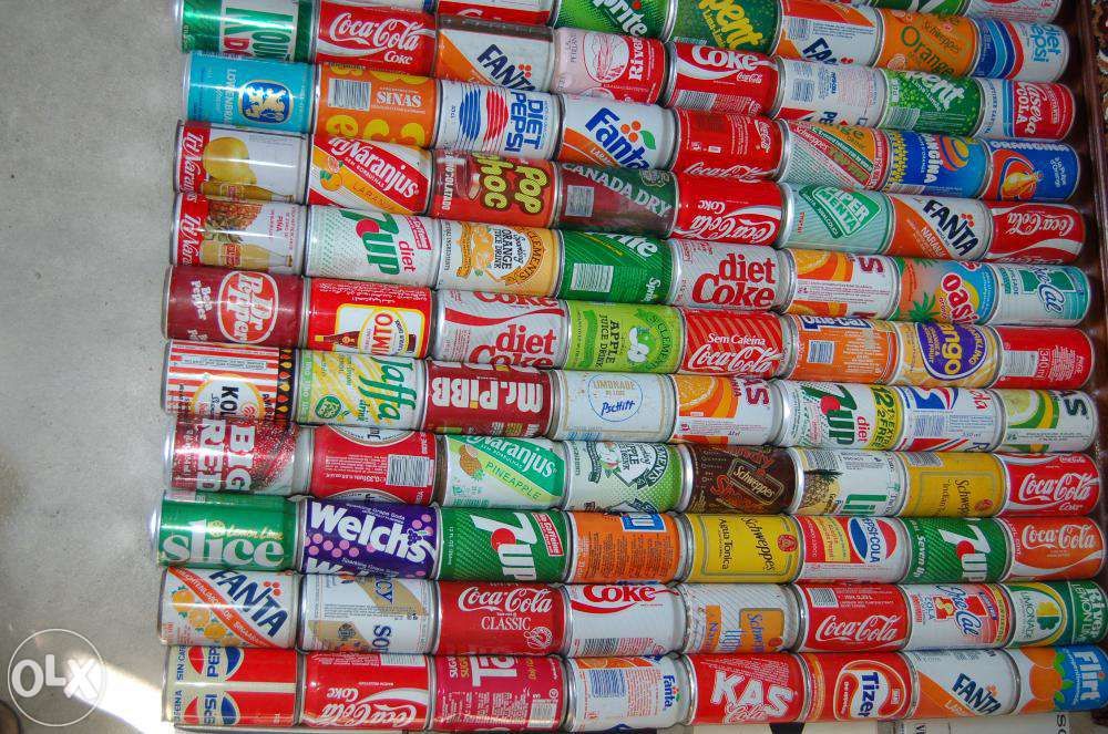 latas bebida antigas de colecção mais de 450